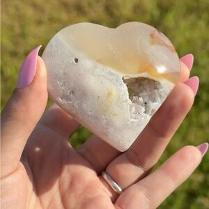 Flower Agate Crystal Heart Carving Select The Piece You Want!